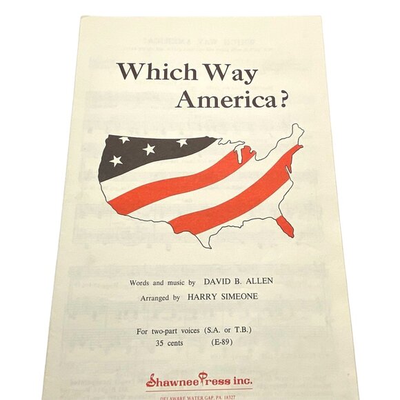Which Way America? by David Allen Choir Music - Picture 1 of 5